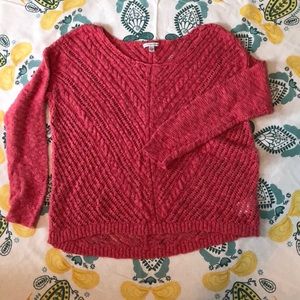 American Eagle pink knit sweater